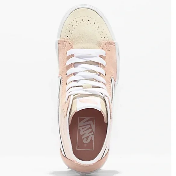 New Vans Sk8-Hi Tapered Stackform Peach Color block Platform Shoes Size 7 - Picture 3 of 10